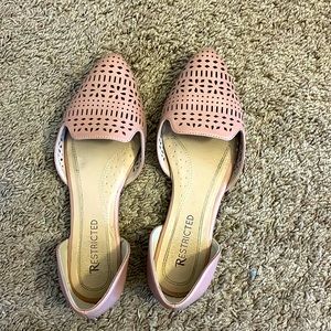 Pink flats. Brand: Restricted. Size: 9.5